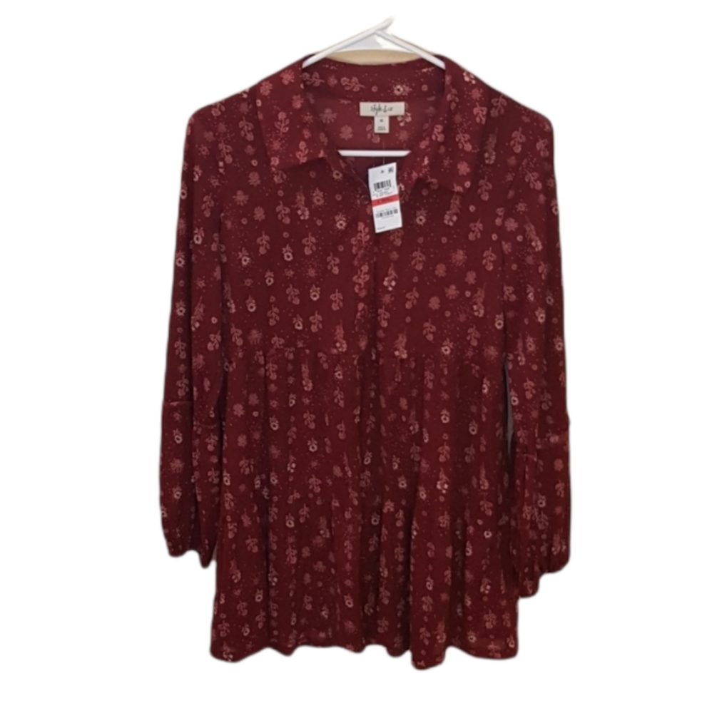 Style & Co Deep Scarlet tunic dress NWOT